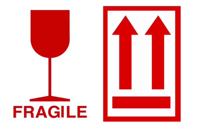 Fragile This Side Up Sign